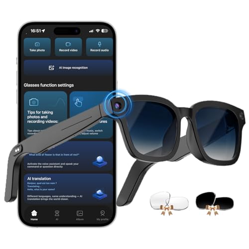 AI Smart Glasses with ChatGPT and 8MP Camera