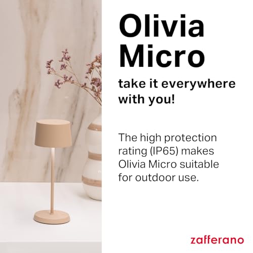 Zafferano, Olivia Micro Lamp, Cordless Rechargeable Table Lamp with Touch Control, for Indoor and Outdoor Use Dimmer - Image 3