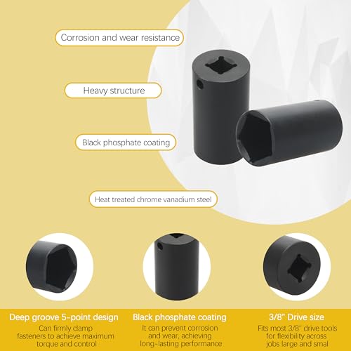 Image of 9074 3 /8-Inch Drive 13 /16-Inch Penta Socket for Pentagonal Nuts and Bolts