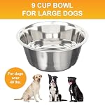 Neater Pet Brands 9 Cup (72 oz.) Stainless Steel Dog Bowls, 1 Single Neater Feeder Replacement Bowl (Large Deluxe Model), Dog Food Bowl or Water Bowls, Dishwasher Safe Metal Dish for Large Dogs - Image 2