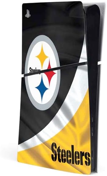 Skinit Decal Gaming Skin Compatible with PS5 Slim Digital Edition Console - Officially Licensed NFL Pittsburgh Steelers Design