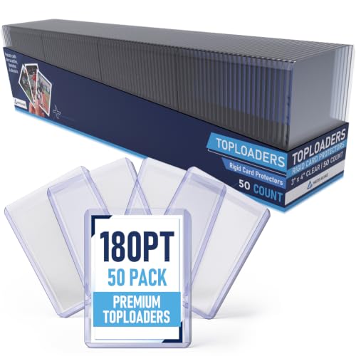 Premium Seamless 20PT - 360PT Thick Top Loaders for Cards | Top Loader Card Holder Baseball Card Sleeves Hard Plastic Hard Trading Cards Sleeves TCG Sports Sleeve Hards Toploader Clear Plastic.