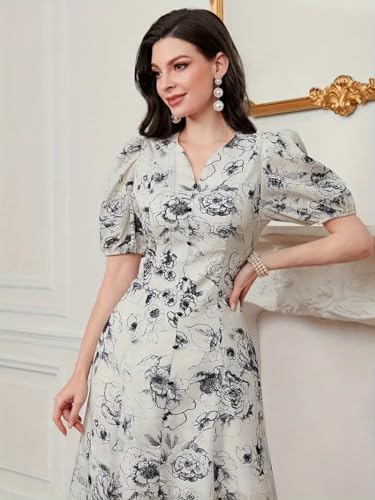 Image of Bollyclues Women's Cotton Printed Midi Dress | Sleeveless Square Neck Casual Summer Dress for Women | Stylish Vacation Dress