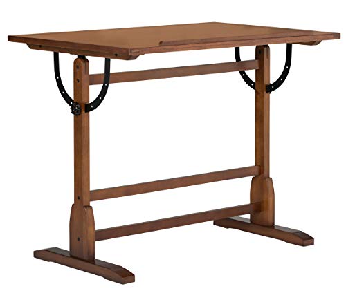 Vintage Rustic Oak Drafting Table, Top Adjustable Drafting Table Craft Table Drawing Desk Hobby Table Writing Desk Studio Desk, 42''W X 30''D #TOP4