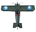 Vintage Retro Wrought Metal Iron Biplane Plane Aircraft Handicraft Models - Photo Props home Decor/ornament/souvenir (green)