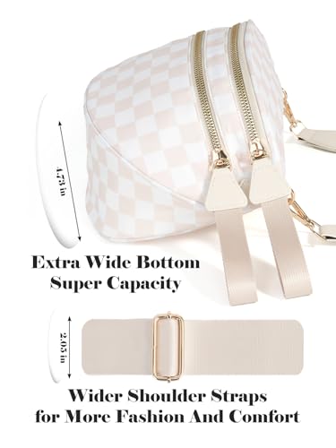 black and white checkered crossbody bag bum bag for womenspacious checkered purse fanny packs belt bag