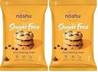 Noshu 95% Sugar Free Choc Baking Chips 140g (Pack of 2)