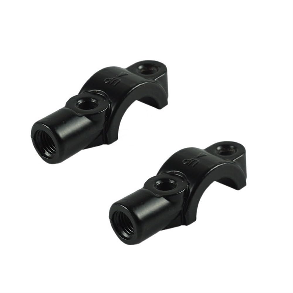 2 Pièces Support Rétroviseur Moto 22mm Aluminium Noir - Adaptateur Universel Pour Guidon 7/8"