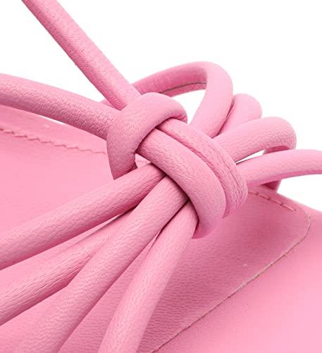 Arezzo Women's Nida Square Toe Strappy Heeled Sandal, Pink, Size 6.5 #TOP5