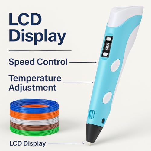Image of MiniExplorer 3D Pen with Adapter| 3D Pen for Kids| 3D Pen with 3 * 1.75MM PLA Filaments 10m Each| 3D Printing Pen | 3D Pen Set with PLA Filament Included - Ready to Create