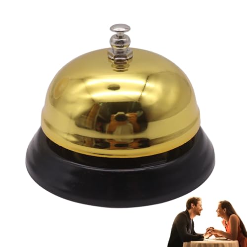 Acunny Cloche de Service - Service de Bar de Bureau Appelez la Cloche du dîner - Sonnette d'appel de Bureau antirouille en métal, Sonnette de réception pour hôtels, Restaurants, Cuisines, Ba,