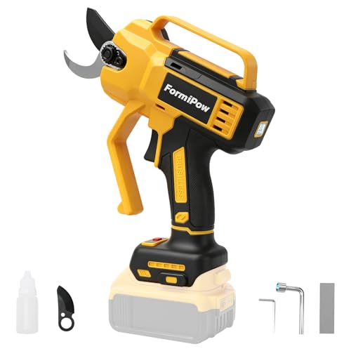 Electric Secateurs 40MM Pruning Shears Compatible with Dewalt 20V Battery Cordless Scissors Brushless Electric Pruning Shears with LCD Display for Gardening Tree Branch (Batteries not Included)