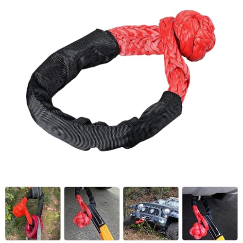 Manille souple de treuil rouge kit de récupération véhicule tout usage - 4