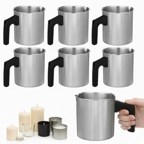 Ziliny 6 Pcs Candle Making Pouring Pot Wax Pouring Pitcher, 1.2 L