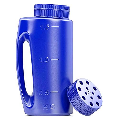 GOBIWM Hand Held Spreader,Spot Spreader,Hand Spreader Shaker For Seed,Salt, De-Icer, Ice Melt, Earth Food And Fertilizer,Multiple Opening Sizes For Any Need (2L)
