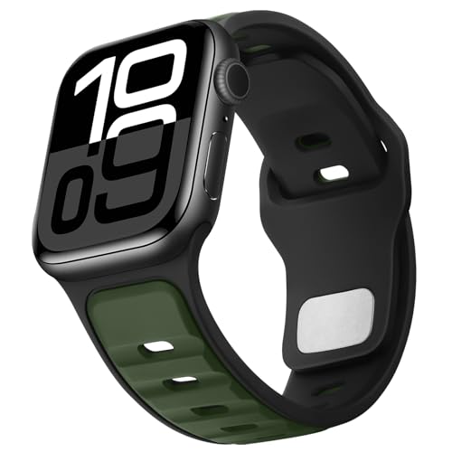 Anlinser Bands Compatible with Apple Watch Band for Women Men 42mm 41mm 40mm 38mm, Soft Sport Loop Waterproof Strap for iWatch Series 11/10/9/8/7/6/5/4-1 SE, Army Green - image 9