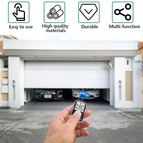 2 Stück Fernbedienung Garagentor 433 MHz, Garagentor Fernbedienung Universal, Lernfähige Fernbedienung,Klonen Fernbedienung,Handsender Garagentor Universal,Garagentoröffner