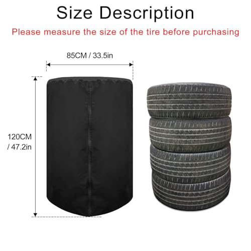 Image of Tire Storage Bag Large Spare Tire Cover,Tire Bag Waterproof Dust-Proof Tire Wheel Protector for RV,Jeep Trucks, SUV, Trailer,Fit 33 Inch Tire Diameter