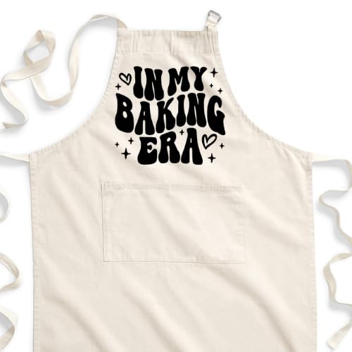 In My Baking Era Apron | Canvas Apron | Baking Apron | Funny Gift For Baker | Bake Off | Apron With Pocket | Funny Apron | Gift For Mum