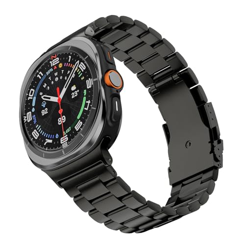 sooponj Samsung Galaxy Watch Ultra 47mm LTE�p�������^���u���X���b�g �X�e�����X�X�`�[�� �r�W�l�X ���ԂȂ��E�H�b�`�o���h(Black)