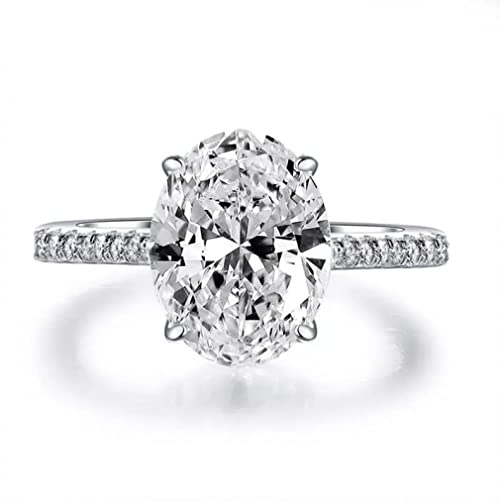 Bague diamant 3ct ovale 925 contre le ternissement des bijoux de mariage