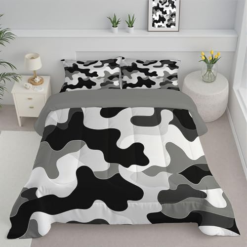 Couette réversible sans housse 200x200 cm avec imprimé géométrique moderne - 2