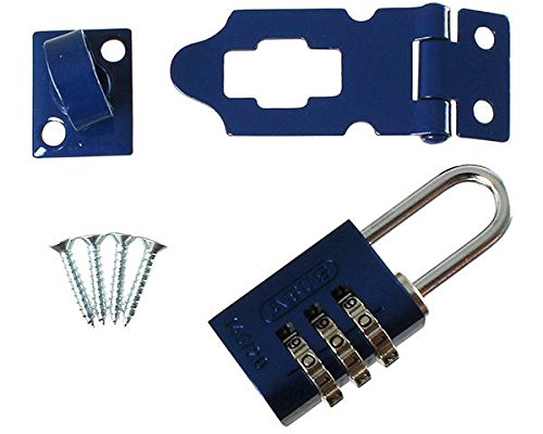 Amazon.co.jp: ストロング掛金＋カラー南京錠セット ブルー