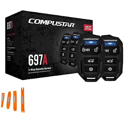 Compustar CS697-A 1-Way 200' Alarm Keyless w/o Siren and Two Code Alarm DA1 Standard 2-Wire Door Lock Actuators