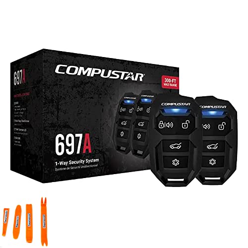 Compustar CS697-A 1-Way 200\' Alarm Keyless w/o Siren and Two Code Alarm DA1 Standard 2-Wire Door Lock Actuators