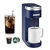 CHULUX Slim Single Serve Coffee Maker for K Cup Pods One Cup Coffee Maker Fits 73 Travel Mugs Coffee Machine with 6 to 12oz Brew Sizes Navy Blue