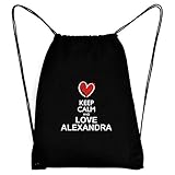 Teeburon Keep calm and love Alexandra chalk style Sport Bag 18' x 13'