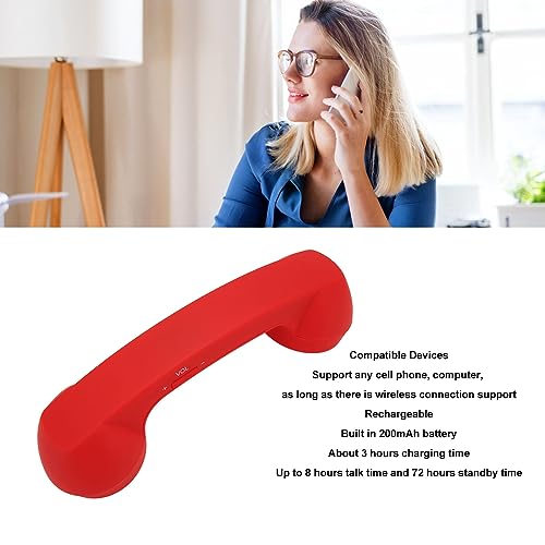 Combiné Téléphonique Rétro sans Fil Bluetooth anti-radiation pour smartphone et bureau - 4