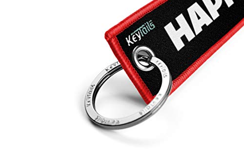 Keytails Keychains, Premium Quality Key Tag For Motorcycle, Car, Scooter, Atv, Utv [Key To Happiness] #TOP1