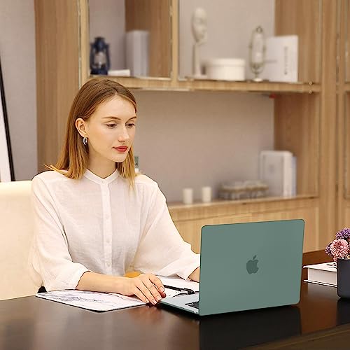 Image of MOSISO Compatible with MacBook Air 15 inch Case M4 M3 M2 2025 2024 2023 Release A3241 A3114 A2941 with Touch ID, Plastic Hard Shell Case&Keyboard Cover&Screen Protector&Storage Bag, Emerald Green