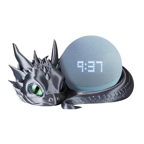 Dragon Stand For Echo Dot 4th/5th Gen | Printing Dragon Shaped Speaker Stand | Speaker Holder Bracket For Echo Dot Accessories | Smart Speaker Stand For Desktop, Bookshelf Decoration
