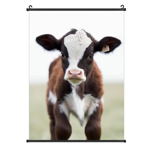 Toile vache poster mural pour habiller un mur vide et illuminer une chambre