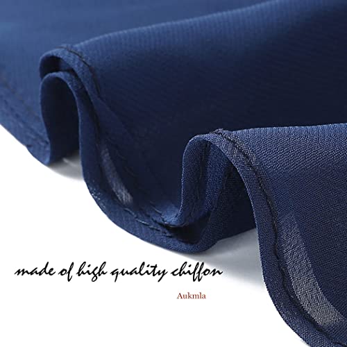 Aukmla Women Chiffon Shawls and Wrap 2 Tiers Wedding Cape Cover Up Bridal Accessories for Brides and Bridesmaid4