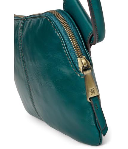 Image of HOBO Sable Leather Wristlet Clutch with Circular Handle, Zippered Closure, Credit Card Organizer, & Interior Zip Pocket