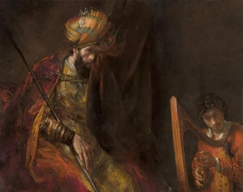 Tableaux peinture sur toile pour habiller un mur de chambre vide style Rembrandt 60x90cm