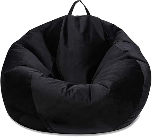 Funda para puf de microgamuza de felpa (sin relleno) para almacenamiento de animales de peluche o puf de espuma viscoelástica de repuesto para