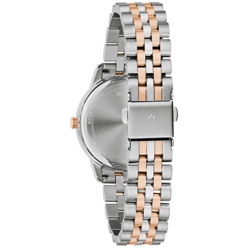 Image of Bulova Ladies' Classic Diamond Two-Tone Gold Stainless Steel 3-Hand Calendar Date Quartz Watch
