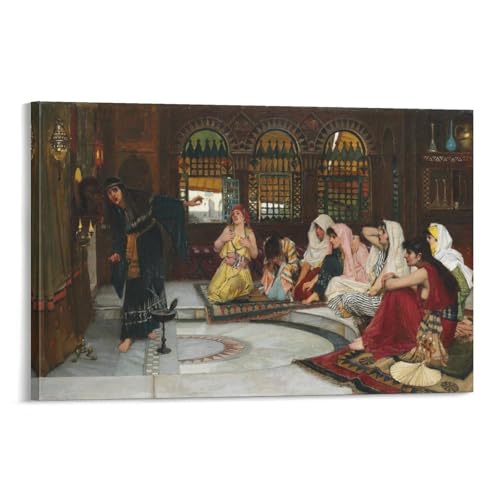 Impression sur toile John William Waterhouse Consulting The Oracle 40x60 cm
