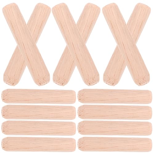SHOWERORO Wooden Dowel Pins for Crafts and Woodworking, Fluted 6x30mm DIY Wood Dowels, 2000pcs Pack, Handmade Furniture Connector Pegs for Wood Joinery