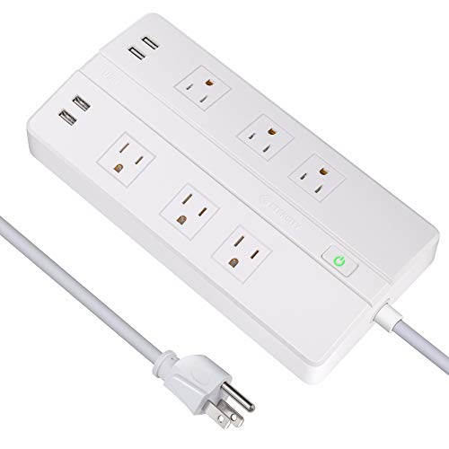 Etekcity 6-Outlet Surge Protector Power Strip with 4 USB Charging Ports, 5610 Joules