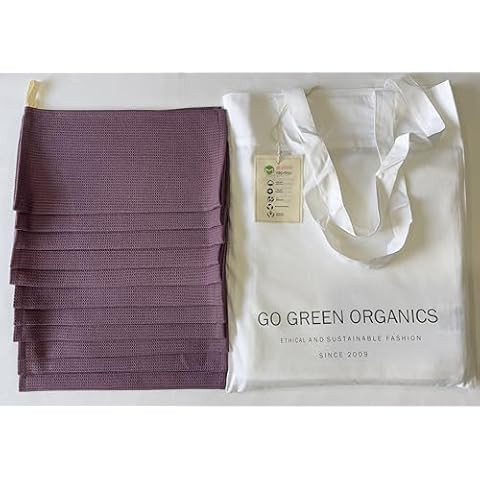 Organic Cotton Kitchen Dish Towels with loop - Pack of 12 - 12 x 12 Inches - Ultra Absorbent, Durable,Machine Washable - Multipurpose Towels for Kitchen, Bathroom,Dishwashing,Cleaning-Burgundy Cover