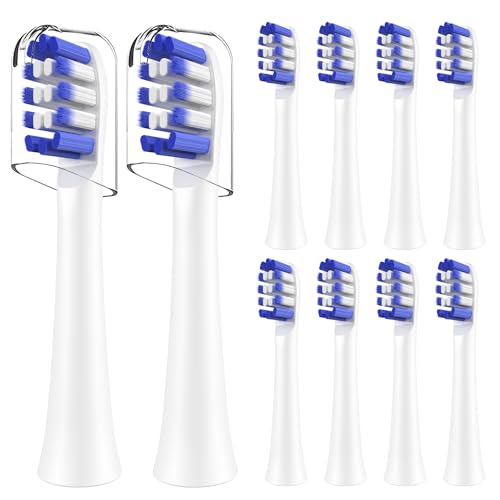 Replacement Toothbrush Heads Compatible with Colgate 360 Deep Clean Battery Powered Toothbrush 10 Pack White