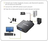 IOGear 2-portowy kabel USB przełącznik KVM z audio i mikrofonem