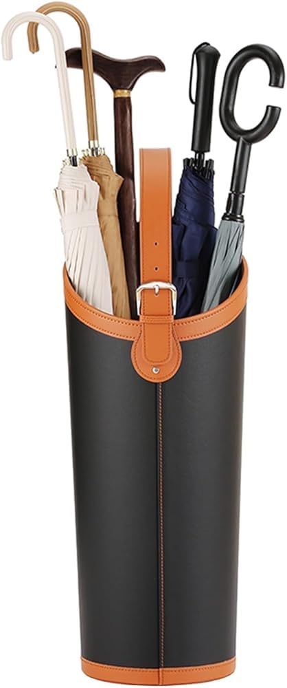 Porte-parapluie peu encombrant noir pour l'entrée de la maison