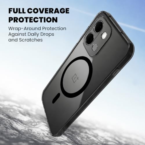 Image of Elzzi Anti Scratch Semi Translucent Cover for Oneplus Nord 6 Case, Premium PC + TPU Magnetic Phone Cases Drop Proof, Compatible with Magsafe Slim Never Yellowing Shockproof