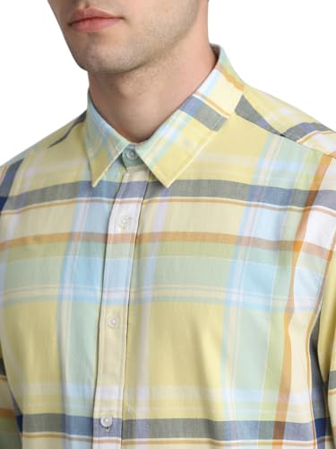 Image of Jack & Jones Men's Cotton Checke Slim Fit Shirt
